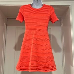 Girls Milly Minis Orange Stretch Knit Dress Size 14